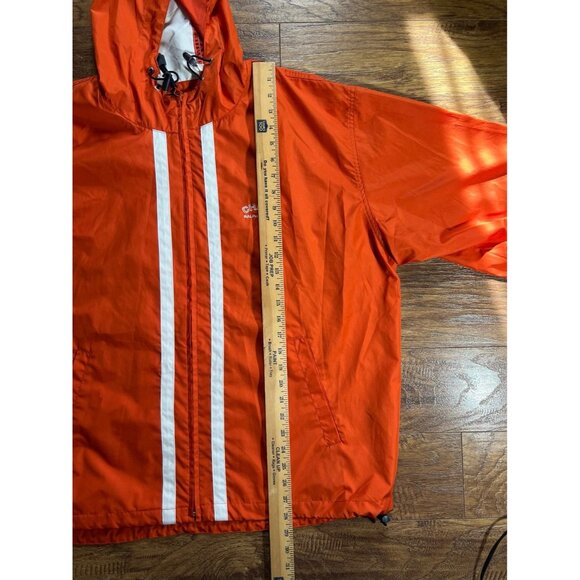 Chaps Ralph Lauren Jacket Mens L Orange Lightweight Windbreaker Zipper Fall - Picture 8 of 9